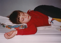 Brad asleep, Dec. 1977
