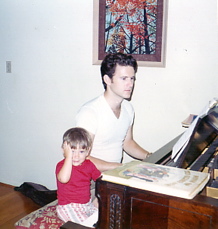 Bill & Brad at piano, 1972